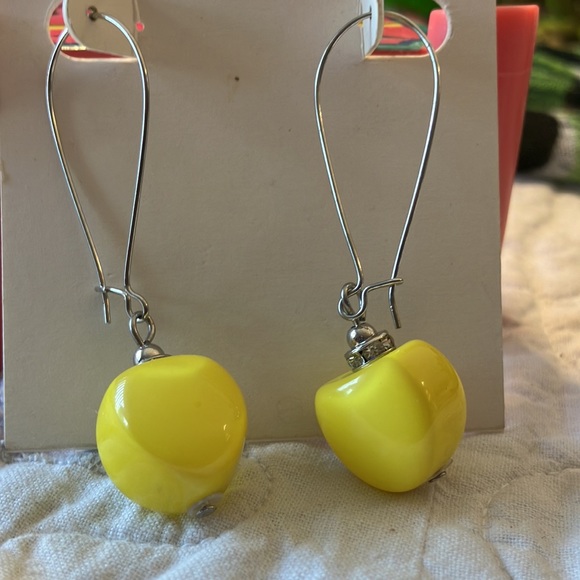 M. Haskell Yellow Drop Earrings - Picture 4 of 5